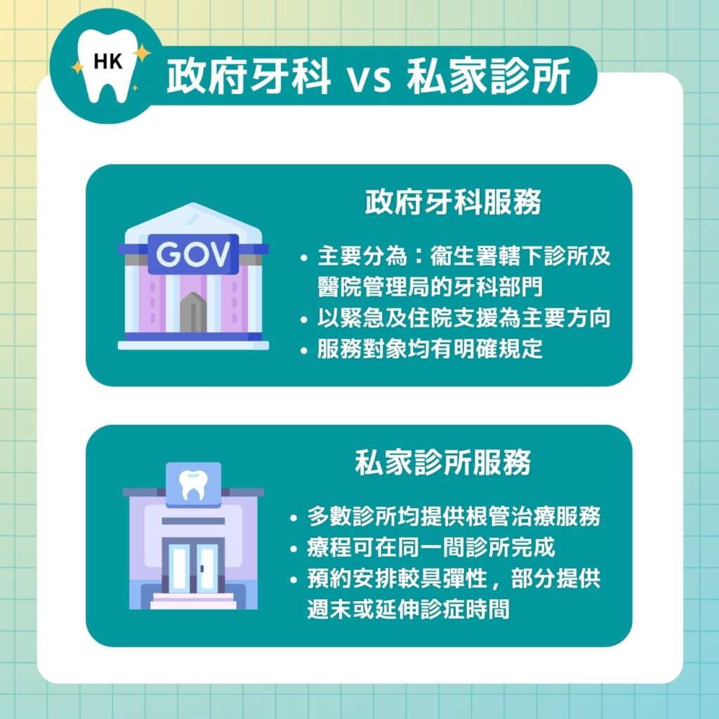 政府牙科 vs 私家診所